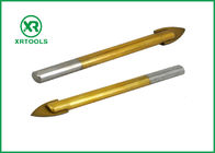 Titanium Coated Metric Masonry Drill Bits Bentuk Bulat 3-16MM Panjang