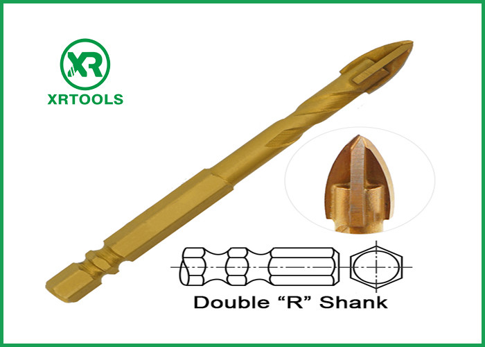 Double R Hex Shank Drill Bits, 3 Flat 16mm Masonry Drill Bit Dengan Flute