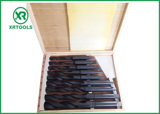 Beli Roll Forged / Milled HSS Taper Shank Drill Bit Set Dengan Kotak Kayu DIN 345 pembuatan online