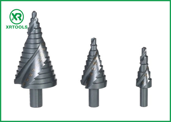 Beli Metrik 3 Flat Shank Mata Bor Langkah HSS, Spiral Flute Step Up Mata Bor Pemecah Chip pembuatan online
