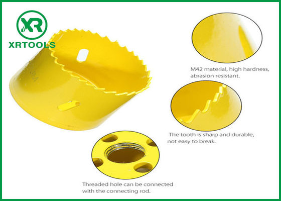 Beli HSS M42 Bi Metal Hole Saw, Yellow Finished Deep Hole Saw Untuk Kayu / Aluminium pembuatan online